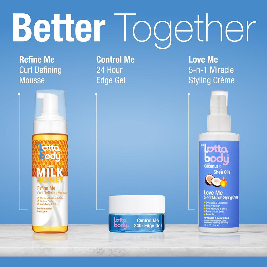 Lottabody Milk & Honey Curl Defining Mousse - (7 oz)